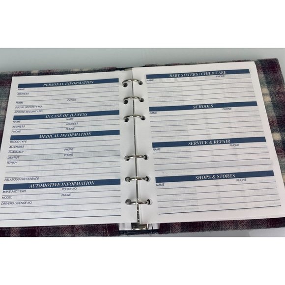 Vintage Pendleton Wool Address Book Cover Mead Address Plaid Organizer, Office - Picture 7 of 12